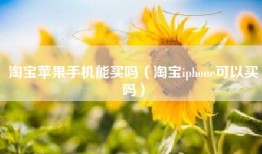 淘宝苹果手机能买吗（淘宝iphone可以买吗）