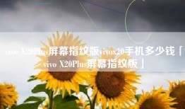 vivo X20Plus屏幕指纹版vivox20手机多少钱「vivo X20Plus屏幕指纹版」