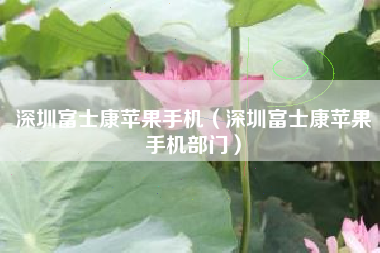 深圳富士康苹果手机（深圳富士康苹果手机部门）